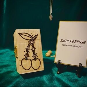 Wooden Box with Cherry Design